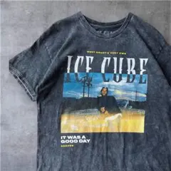 ICE CUBE Tシャツ L フォトTブラックフェード風HIPHOP ラップT