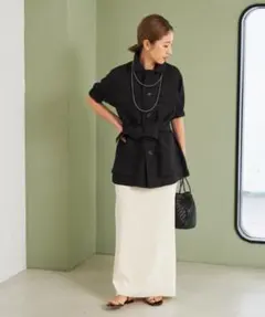 新品タグ付き リアムプラージュRIAM ダイバータイトスカート 白 
