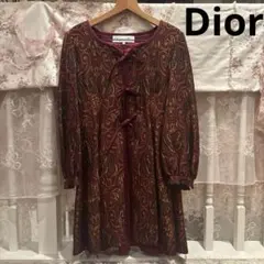 Christian Dior ゴブラン織り ジャケット コート ワインレッド - メルカリ