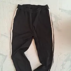 devirock 黒 サイドストライプ パンツ