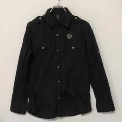 00s RUSS-K 古着 エンブレムワッペン エポレット ミリタリーシャツ