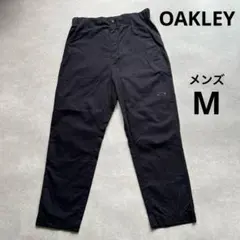 OAKLEY ロゴ ストレッチ ツイルパンツ ワークパンツ ワッペン 黒 Mのサムネイル