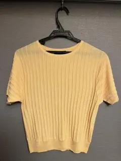 GREEN LABEL RELAXING 半袖ニット イエロー