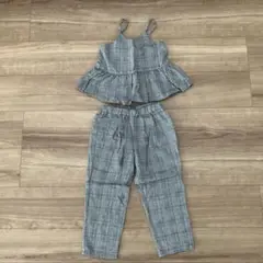 グレンチェック　キャミソール パンツ　 セットアップ　110