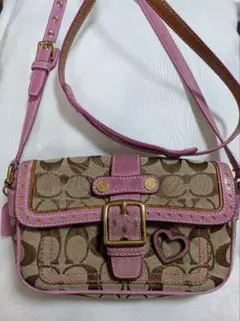 Coach ショルダーバッグ ブラウン/ピンク