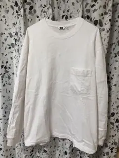 UNIQLO UクルーネックTシャツ（長袖） Lサイズ White