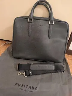 2way フジタカ ビジネスバッグ レザー 斜め掛け A4 ショルダー 黒