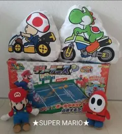 【KIDS】SUPER MARIO ラリーテニス ぬいぐるみ クッションセット