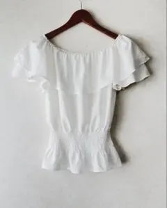 【RETRO GIRL】レトロガール　 レディースフリル半袖ブラウストップス