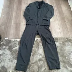 光沢ダークグレー シングルカジュアルスーツ 2つボタン　 Sサイズ