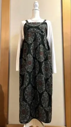 一点物 着物リメイク　ハンドメイド　キャミワンピース