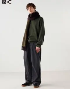 UNIQLO C ブラック ワイドパラシュートパンツ XLサイズ