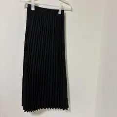 ブラック プリーツスカート 約80cm丈
