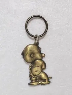 50'sヴィンテージ品】SNOOPYチャーリーブラウン真鍮キーホルダー
