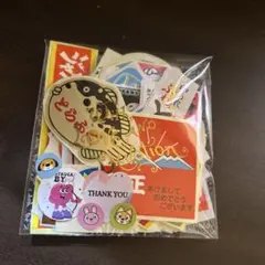 業務シール　大量　100枚　コラージュ　封筒デコ