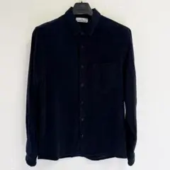 【美品】STONE ISLAND 長袖シャツ ロゴ ベロア トップス Lのサムネイル