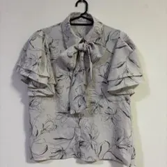 GRL 花柄ボウタイフリルブラウス