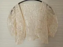 アイボリー レースカーディガン