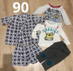 ベビー　長袖　甚平　浴衣　男の子　セット 90