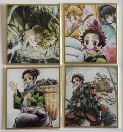 公*o様 【匿名配送】鬼滅の刃 アクリル色紙4点セット 竈門炭治郎•我妻善逸•嘴