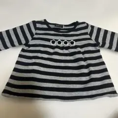 べべ　長袖　トレーナー　90 ボーダー　黒