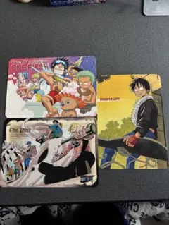 ワンピース ジャンボカードダス マウスパッド3 麦わら海賊団　3枚セット ONE PIECE ジャンボカードダス マウスパッド パッドダス シール - メルカリ