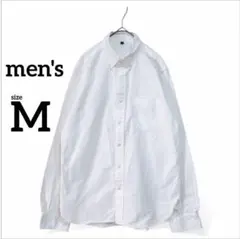 【MUJI 良品計画】洗いざらしオックスボタンダウン 長袖 シャツ メンズ M