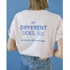 ungrid カラーエンブロイダリーTee 半袖 Tシャツ ロゴプリント ピンクのサムネイル