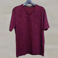 HIDEAWAYS Vネック Tシャツ ボルドーのサムネイル