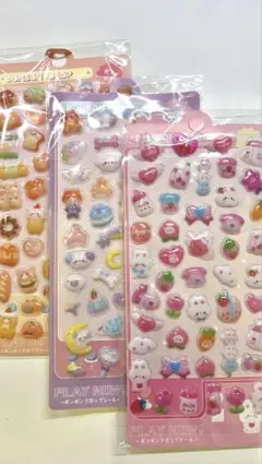 ボンボンドロップシール ぷくぷくシール 立体シール 3Dシール ぷっくり 3D