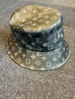 ルイ・ヴィトン レザーバケットハット ブラック