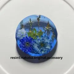 三日月さん ハンドメイド レジン ヘアゴム ブローチ ポニーフック