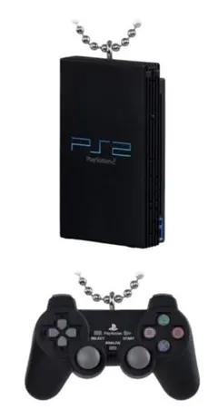 プレイステーション　ミニチュアチャーム　プレステ2 本体　コントローラー