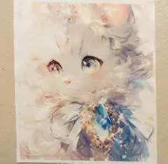 パネル生地 バラ売り ネコ サイズ約19cm×16.5cm