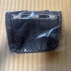 レスポートサック　ムック本付録　ブラック水玉柄ミニショルダー