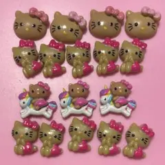 no.61ハローキティ・ユニコーン ネイルパーツセット日焼け