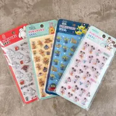 国内正規品 ディズニー 硬いぷくぷくシール　4点セット