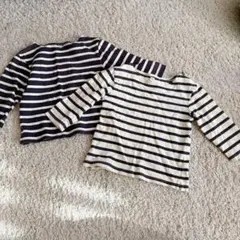 ストライプ長袖Tシャツ2枚セット