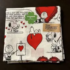 新品　スヌーピー 　大判ハンカチ　バンダナ　ラッキーモチーフ
