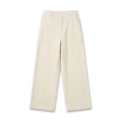 【UNIQLO】コーデュロイ ワイドパンツ（オフホワイト）【DPA005】