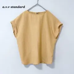 a.v.v sアーヴェヴェ　フレンチスリーブ　イエロー　トップス　綺麗目通勤