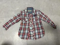 ネルシャツ チェック柄長袖シャツ サイズ6 120cm