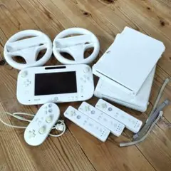 【ジャンク品】Wii U 本体 ホワイト コントローラー他まとめ売り