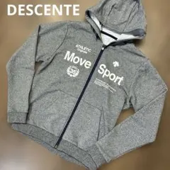 【美品】DESCENTE グレー　フルジップパーカー　Oのサムネイル