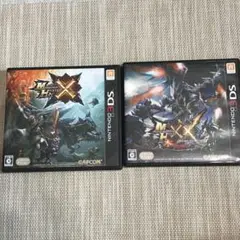 3DS モンスターハンター　クロス　ダブルクロス　ソフト2本