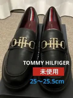 【未使用】TOMMY HILFIGER ブラック ビットローファー ラバーソウル