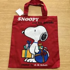 PEANUTS スヌーピー トートバッグ レッド