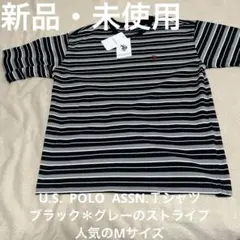 値下げ【新品・この秋コーデ】U.S. POLO ASSN.ストライプＴシャツ M