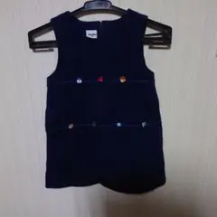 【ファミリアfamiliar 】ジャンバースカート 90 ネイビー