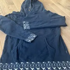 Paul Smith jeans ネイビー フード付きパーカー エスニック柄